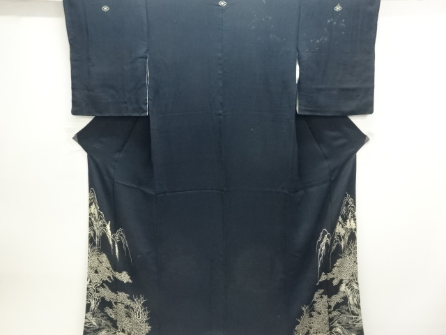 Japanese Kimono / Chirimen Kinsha Silk